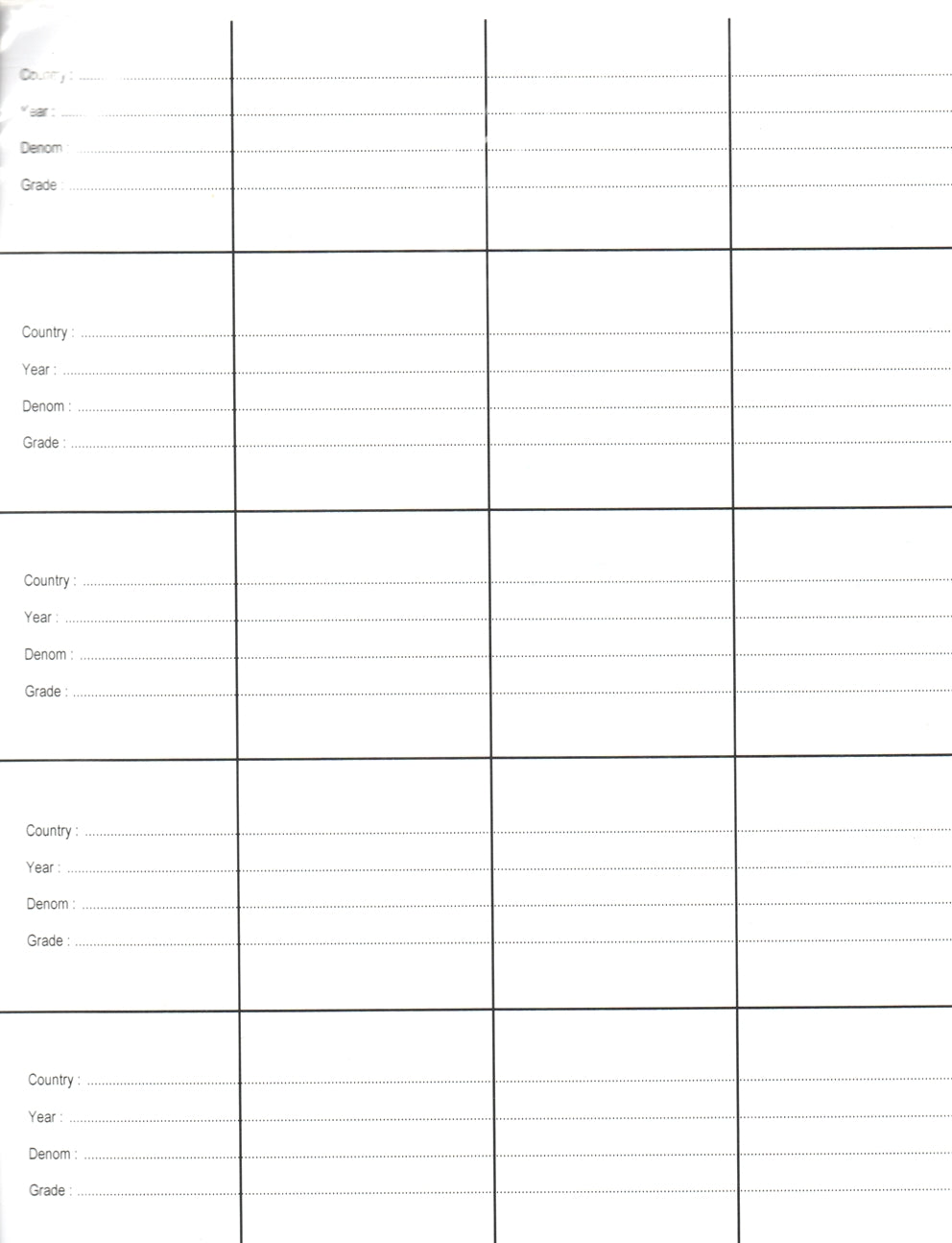VST COIN REFILL PAGES 20 POCKET PACK 10