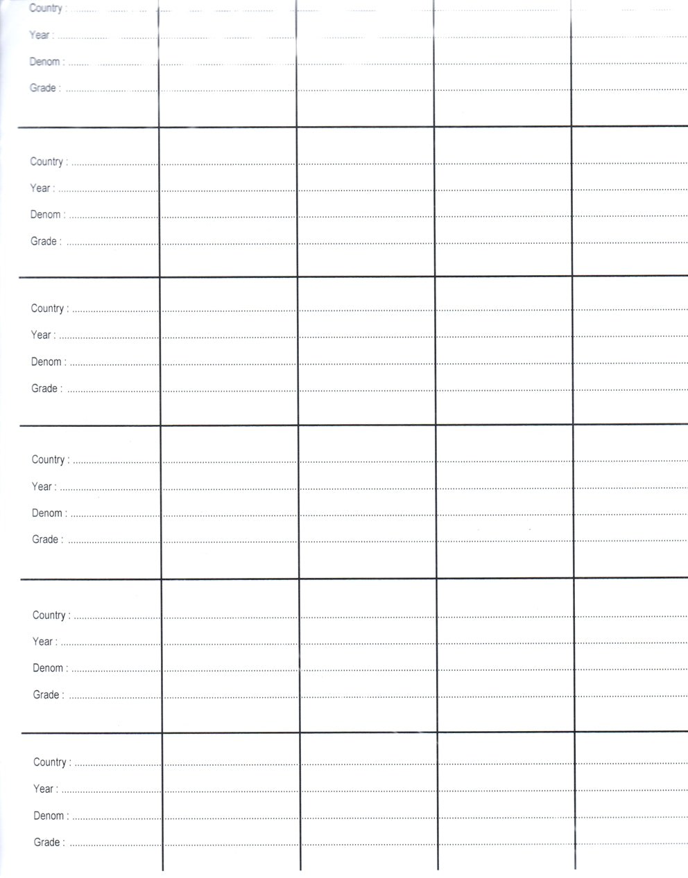 VST COIN REFILL PAGES 30 POCKET PACK 10