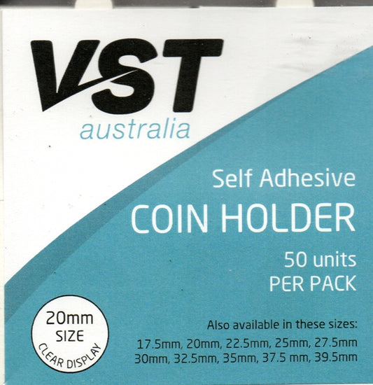 Coin Holder VST Self Adhesive Type 20mmm