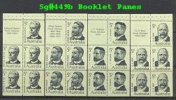 Sg#449b Scott#N/A 5c Prime Ministers Booklets Panes