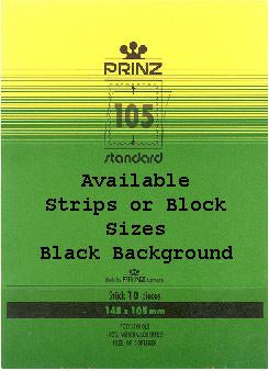 Black Strips  210 x 21mm  - 33mm 25 Pack