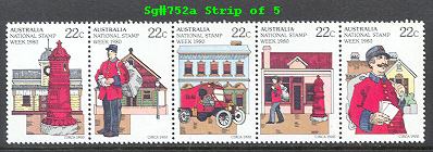Sg#752a Scott#751-55 National Stamp Week