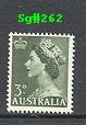 Sg#262 Scott#257 3d Green QEII Definitive