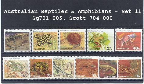 Sg#781-805 Reptiles & Amphibians SET 11