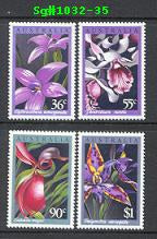 Sg#1032-35 Scott#997-1000 Orchids [4]