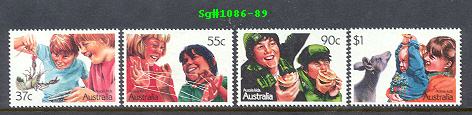 Sg#1086-89 Scott#1040-43 Aussie Kids