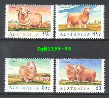 Sg#1195-98 Scott#1136-39 Sheep in Australia