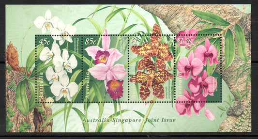 Sg#1804 Scott#1684a Orchids Mini-Sheet