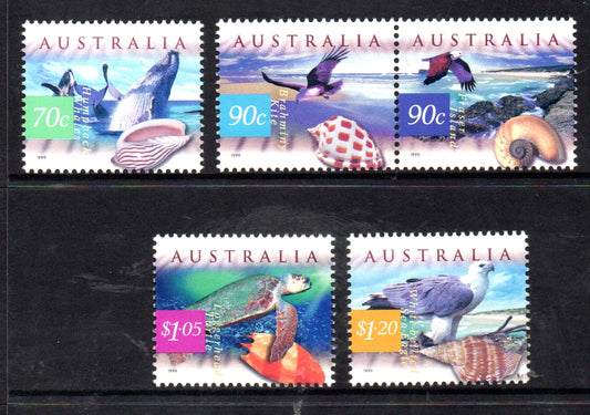 Sg#1858-62 Scott#1738-42 Coastal Fauna Set 5