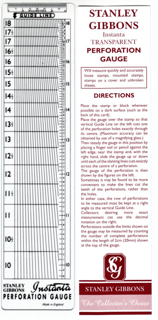 STANLEY GIBBONS INSTANTA PERFORATION GAUGE