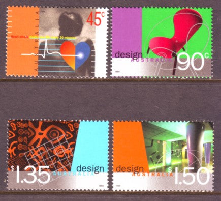 Sg#1903-06 Scott#1780-3 Design Australia MNH Set 4