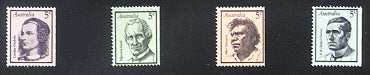 Sg#432-35 Scott#446-49 5c Famous Australians