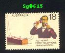 Sg#615 Scott#629 18¢ Telephone Centenary