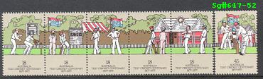 Sg#647-52 Scott#661-66 Cricket Centenary [6]