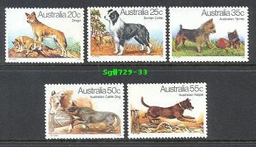 Sg#729-33 Scott#727-31 Australian Dogs [5]