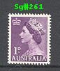 Sg#261 Scott#256 1d Purple QEII Definitive