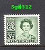 Sg#312 Scott#317 3½d Green  QEII Defin.