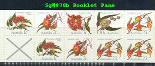 Sg#870b Scott#852b $1 Eucalypts Pane