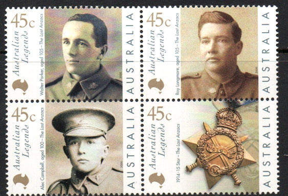 Sg#1947a Scott#1804a The Last Anzacs [Block 4]