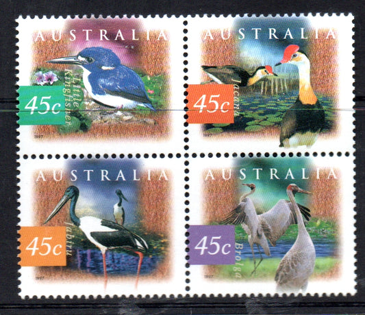 Sg#1681a Scott#1531a 45¢ Birds Block 4